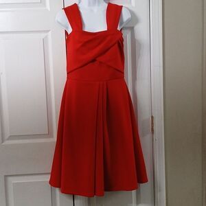 Mystic Los Angles Holiday sleeveless pleated Christmas holiday party dress  Sz L